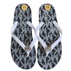 Michael Kors Flipflop Sandal MK Signature Logo Jet-Set Jelly Size 11